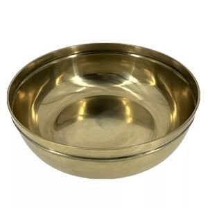 THRESHOLD NEW Round Brass Bowl Antiqued Gold